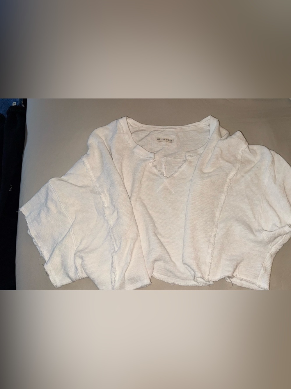 We The Free White Cropped short -Sleeve Top